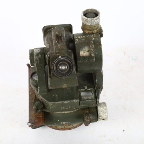 494 - A German military surveyor's sight scope, by J D Moeller, Wedel, length 17cm