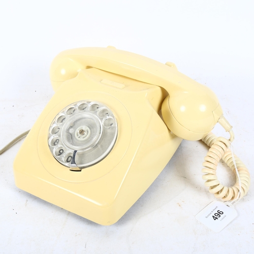 496 - A 1960s plastic dial telephone