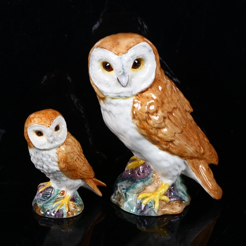 505 - Beswick barn owl 1046, and matching smaller owl