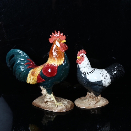 506 - Beswick leghorn cockerel 1892, and chicken 1899