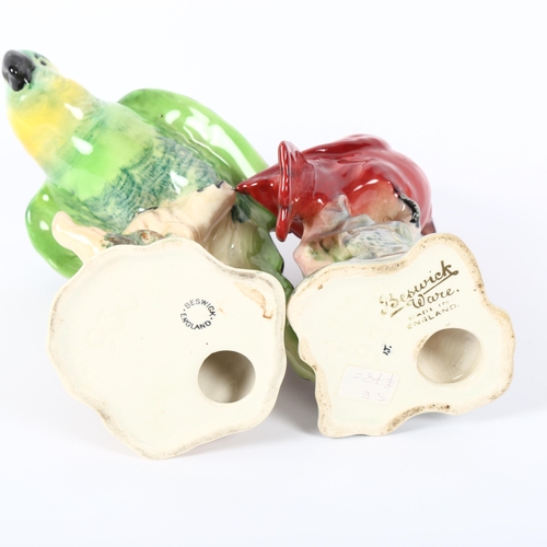 518 - A Beswick cockatoo, 930, and a Cardinal bird