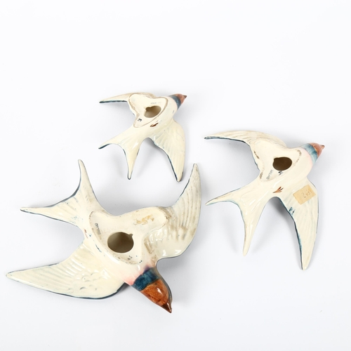 519 - A set of 3 graduated flying swallows, 757/1/2/3