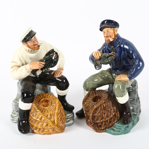 537 - 2 Royal Doulton lobster man figures, in different colourways