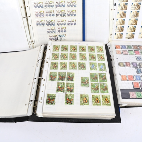 722 - A quantity of Great Britain postage stamps, including page of Victoria Penny Reds (5 folders)
