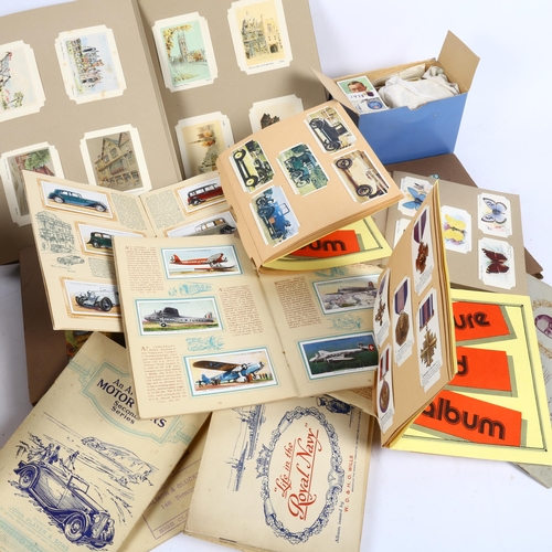 724 - Vintage cigarette cards, Edwardian East Sussex postcard album etc