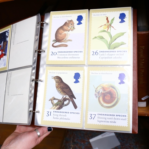 728 - 7 albums of Royal Mail First Day Cover postage stamps