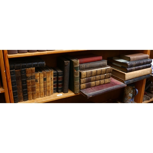 736 - Various leather-bound books, including James Browne A History Of The Highlands And Of The Highland C... 