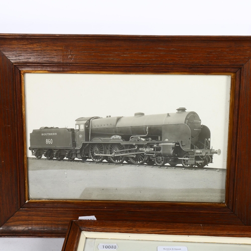 738 - 4 original locomotive photographs, including Lord Hawke, all framed