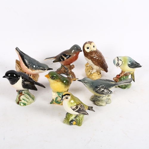 744 - 8 Beswick porcelain bird figures, largest height 8cm