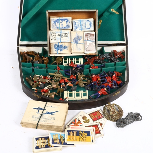 747 - Britains lead toy soldiers, cigarette cards etc