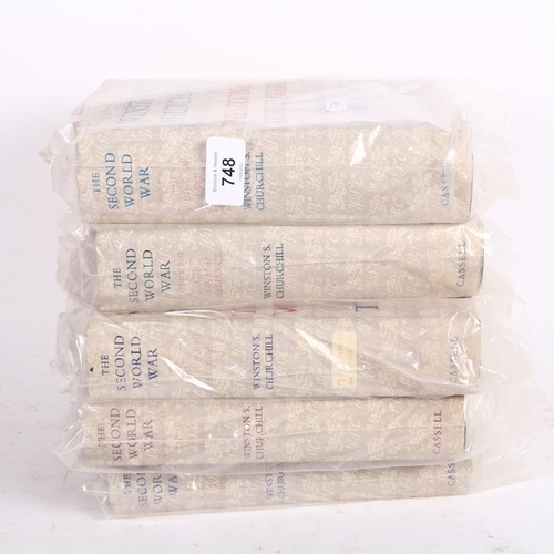 748 - Winston S Churchill, The Second World War, published by Cassell, 5 volumes
