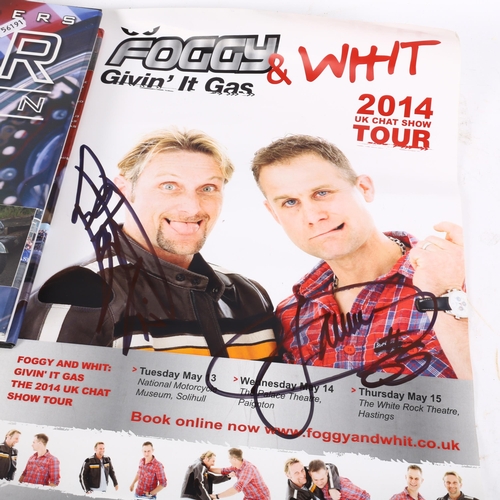 749 - Signed biker ephemera, including Nick Sanders, James Whitham etc