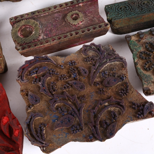 753 - A group of Indian carved wood woodblocks