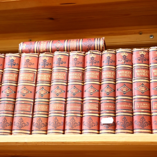 754 - A collection of Waverley novels, Centenary Edition, 25 volumes