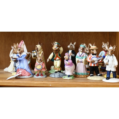 756 - 16 Royal Doulton Bunnykins figures, largest height 12cm