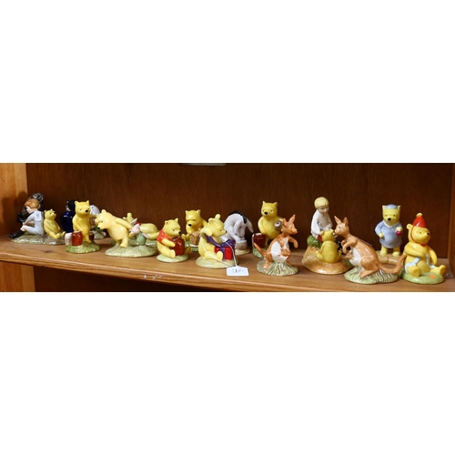 757 - 16 Royal Doulton Winnie The Pooh Collection figures, largest height 10cm