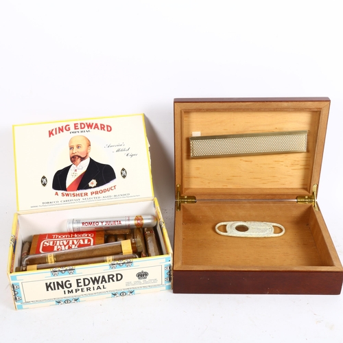 761 - Various cigars, including King Edward, Guantanamera etc, and a humidor