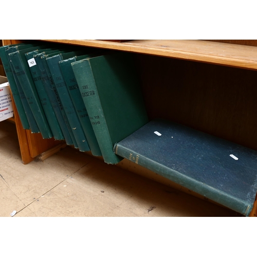 763 - 9 volumes of The Cricketer magazine, and The Book Of Cricket by C B Fry