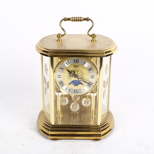 774 - A Hermle quartz 400-day style clock