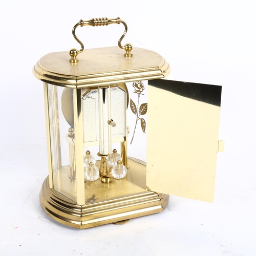 774 - A Hermle quartz 400-day style clock