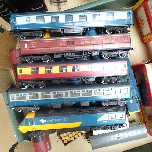 378 - A group of Hornby locomotives and carriages, including R2880, R2779, R2256 etc (2 boxes)