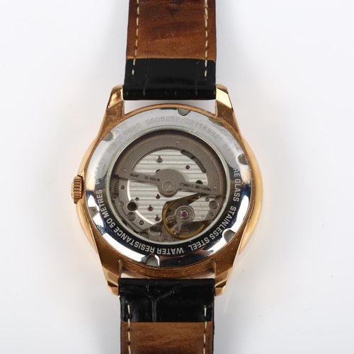 32 - ROTARY - a gold plated stainless steel Cambridge automatic wristwatch, ref. GS05252/01, circa 2020, ... 