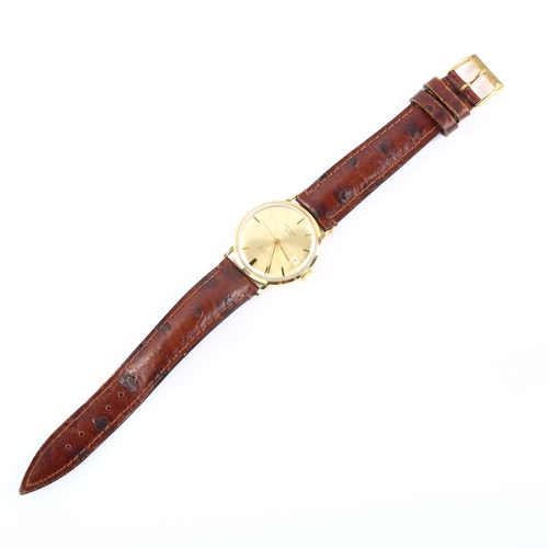 37 - ORIOSA - a 9ct gold automatic wristwatch, champagne dial with baton hour markers, sweep centre secon... 