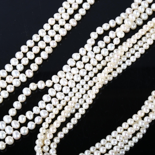 353 - 2 modern cultured pearl necklaces