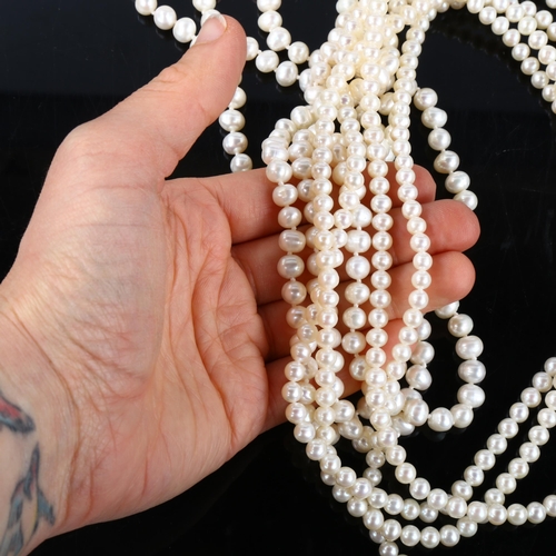 353 - 2 modern cultured pearl necklaces