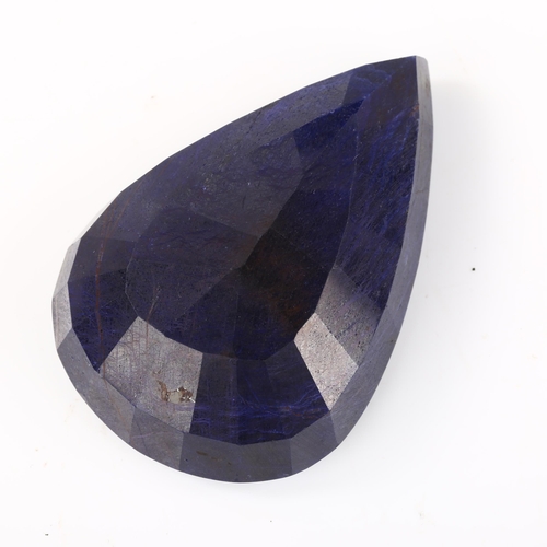 354 - 731.62ct unmounted pear-cut sapphire, 72.41mm x 49.85mm x 24.61mm, with IGL & I report card