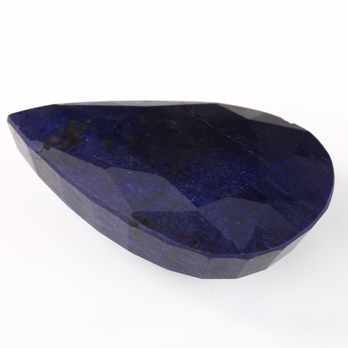 354 - 731.62ct unmounted pear-cut sapphire, 72.41mm x 49.85mm x 24.61mm, with IGL & I report card