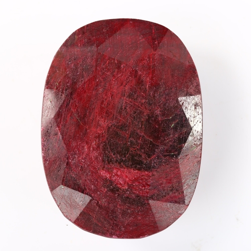 355 - 931.7ct unmounted oval mixed-cut ruby, 68.75mm x 50.20mm x 24.31mm, with IGL & I report card