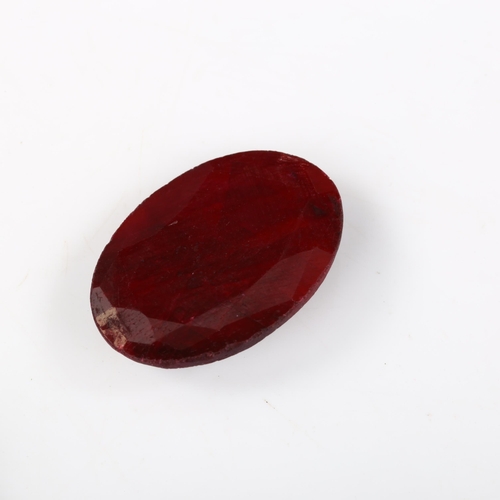 357 - Various unmounted gemstones, including 23.75ct ruby, 23.5ct sapphire etc