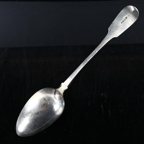 454 - A George IV silver Fiddle pattern gravy spoon, by William Eaton, hallmarks London 1828, length 30.5c... 