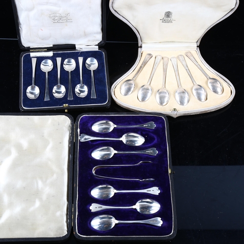 484 - 3 cased sets of silver cutlery, 4.7oz total