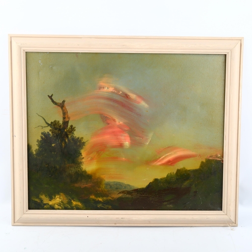 1533 - Alan Rankle, oil on canvas, Enigma, inscribed verso, 40cm x 50cm, framed