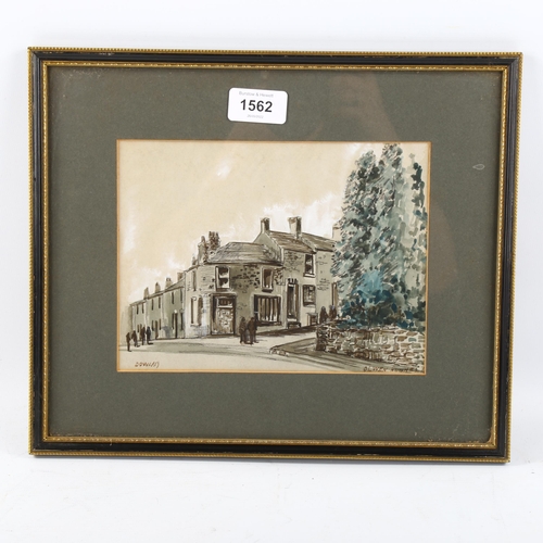 1562 - Olwen Hughes MBE (1918 - 2008), watercolour, East Street Dowlais (Wales), signed, 15cm x 20cm, frame... 