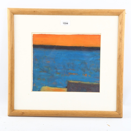 1594 - David Greenall (born 1947), oil on board, Port of Ness Isle of Lewis, 1991, inscribed verso, 24cm x ... 