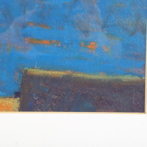 1594 - David Greenall (born 1947), oil on board, Port of Ness Isle of Lewis, 1991, inscribed verso, 24cm x ... 