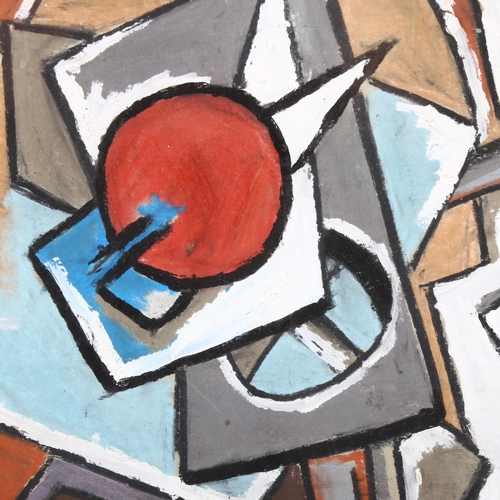 1598 - A Maccini, gouache/watercolour on paper, abstract, signed, 44cm x 63cm, framed