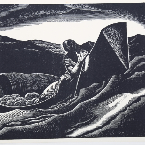 1759 - Rockwell Kent (1882-1971), woodcut on paper, The End, 12.3cm x 17.9cm, mounted. From the special lim... 