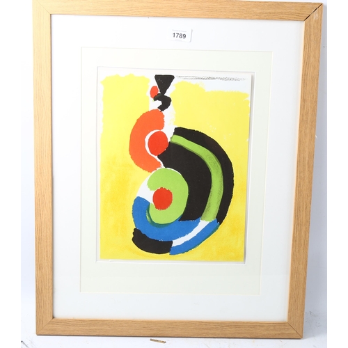 1789 - Sonia Delaunay, lithograph abstract, 1972, published by XXe Siecle no. 39, sheet size 31cm x 24cm, f... 