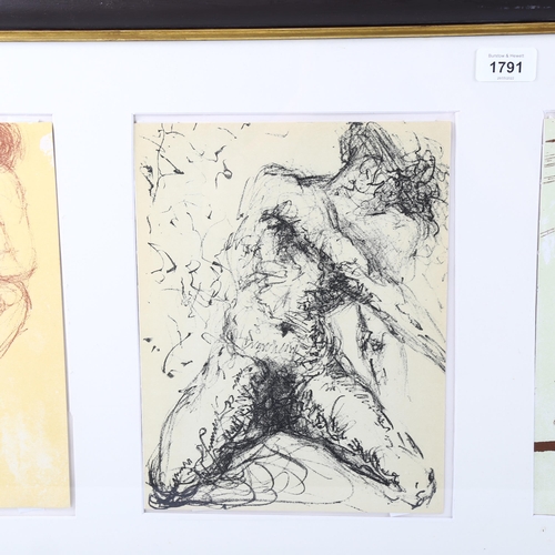 1791 - Salvador Dali, series of 4 lithographs, homage to Meissonier, 1967, framed, overall frame dimensions... 