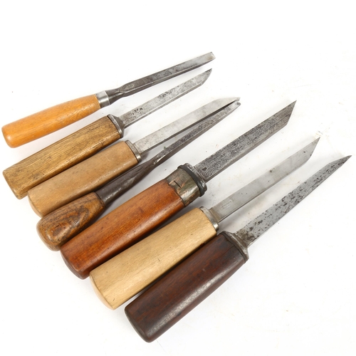 104 - A group of Antique woodworking chisels, including Sorby