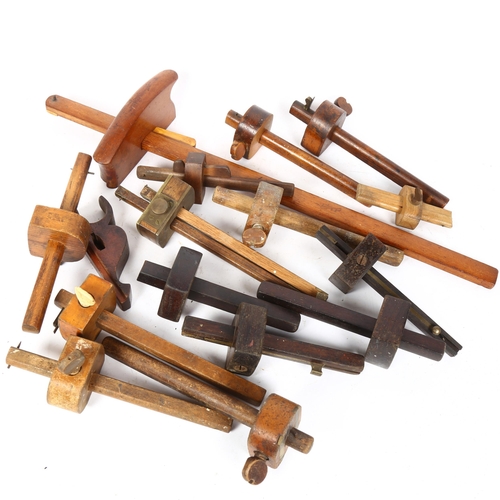 105 - A group of Antique woodworking mortice gauges, including James Howarth