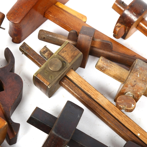 105 - A group of Antique woodworking mortice gauges, including James Howarth