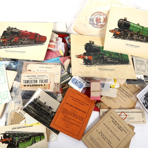 133 - Various railway ephemera, including British Railways Brighton ticket etc