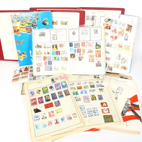 138 - Various albums of Vintage postage stamps, including Chanel Islands