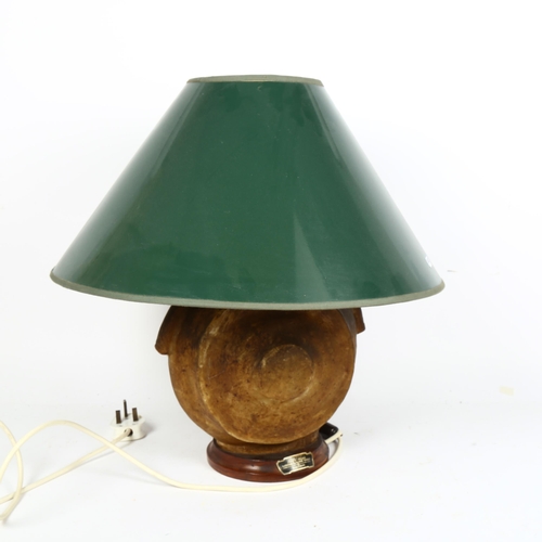 147 - A Vintage animal hide table lamp, by Radiohouse Imperial Electric Stores, overall height 48cm