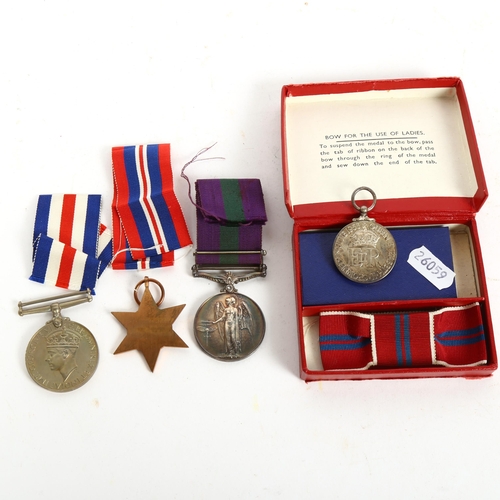 162 - Various Second World War medals, including General Service with Malaya bar to 21049493 Pte M J Knowl... 